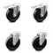 Service Caster 5 Inch Hard Rubber Wheel Swivel Bolt Hole Caster Set with 2 Total Lock Brake SCC SCC-BHTTL20S514-HRS-2-S-2 - alternate 1
